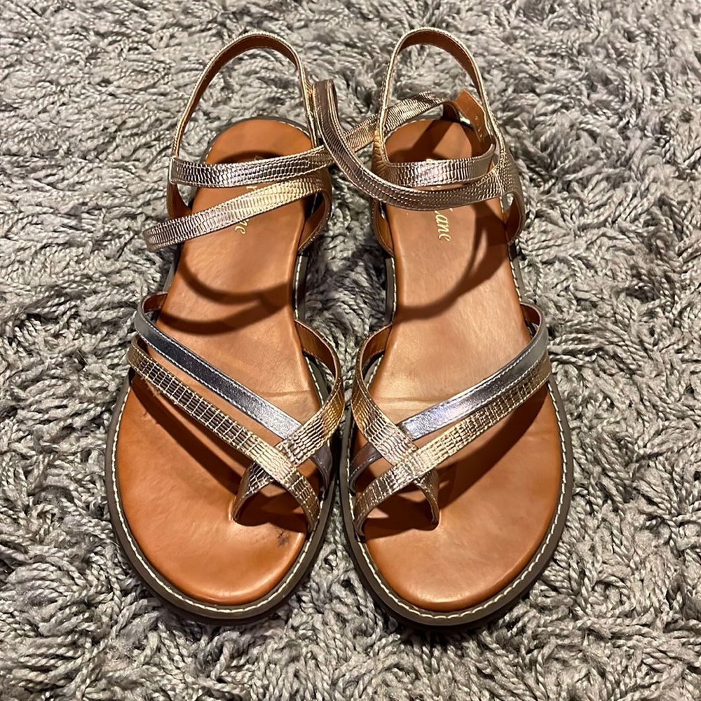 Silver and gold sandals